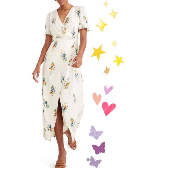 MADEWELL FLORAL MAXI DRESS - Picture 1 of 2